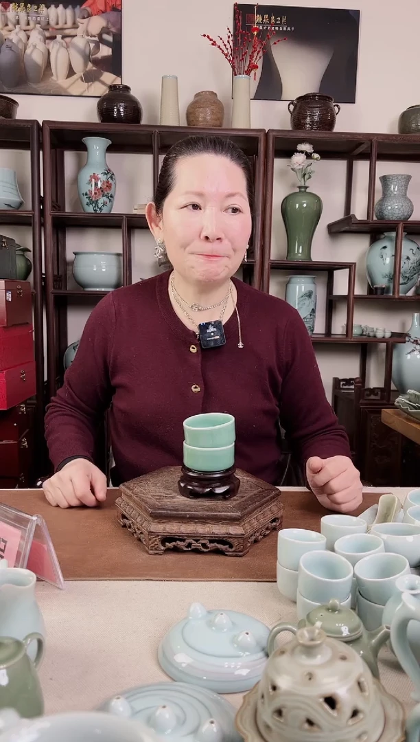 【闪购商品】杯梅青 直口杯 2只装