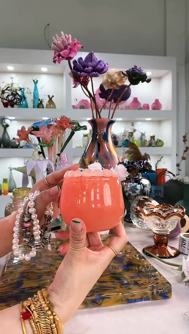 子**鱼慕忆家手作琉璃花瓶