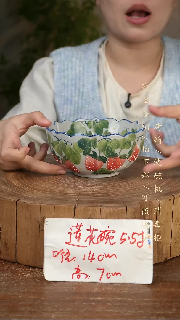 碗瓷景德镇手工手绘高温瓷釉下彩