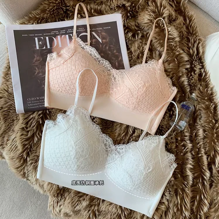 【梦幻时刻】无钢圈小胸无痕美背内衣女聚拢调整型收副乳防下垂少女