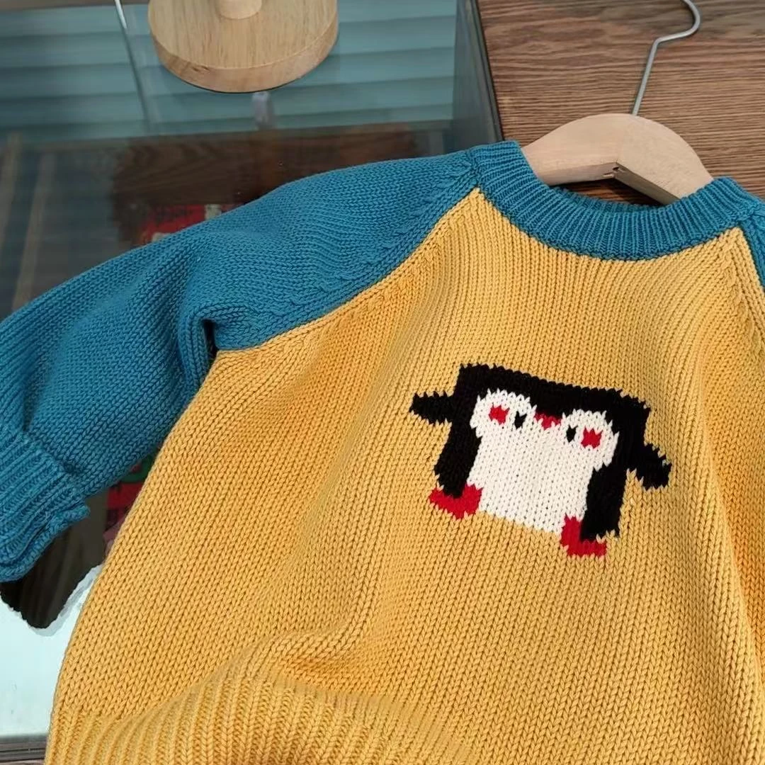 不起球2025冬季新品儿童毛衣男女童插肩袖不起球