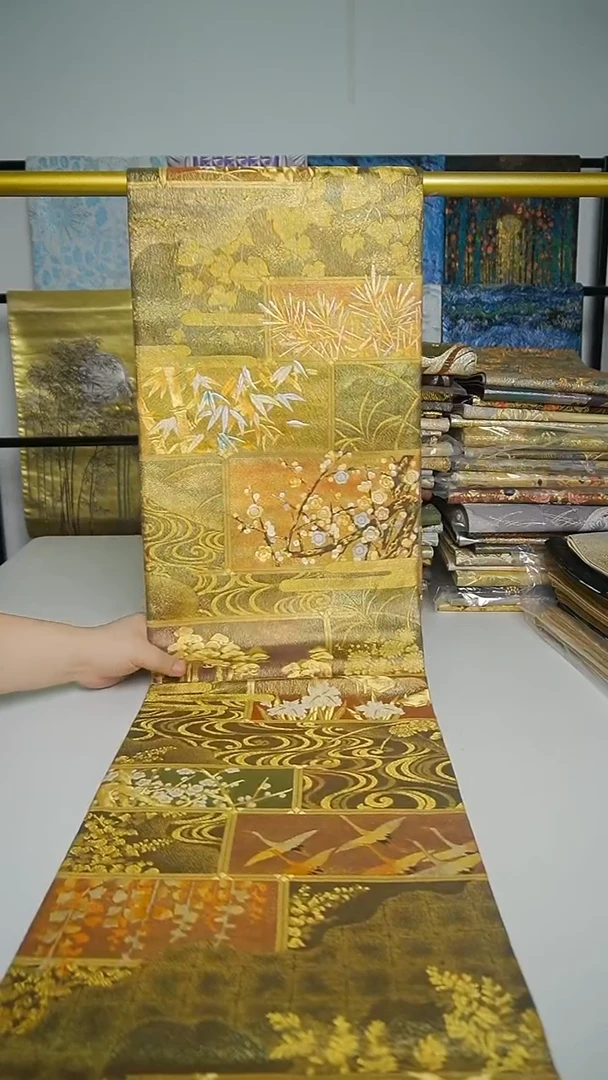 织绣织锦63全通花卉金彩