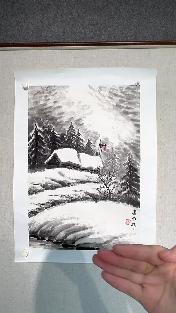 国画谢长虹老师开三
