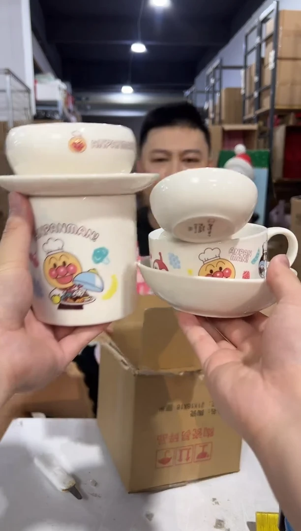 瓷片面包超人餐具6件套