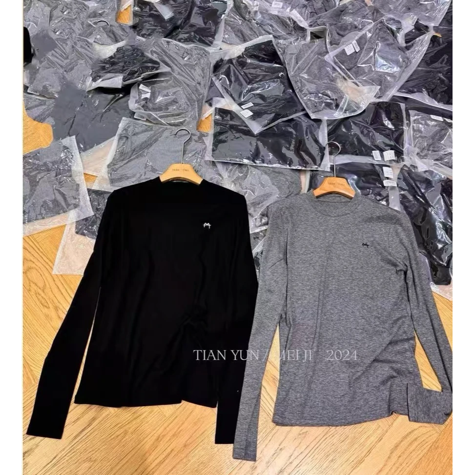 【no退no换 谨慎下单】圆领刺绣长袖打底衫T恤 T009