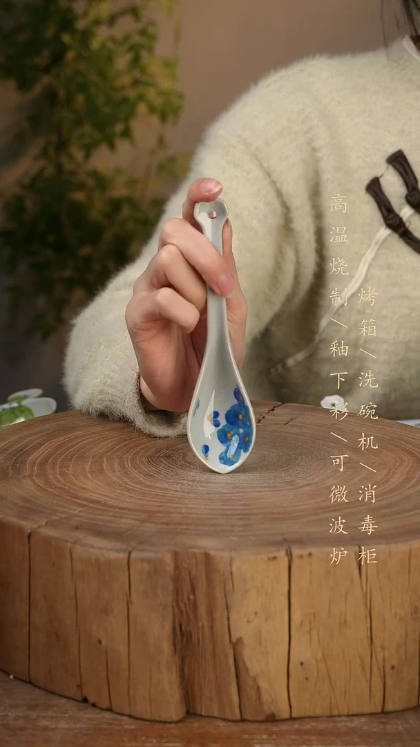 碗瓷景德镇手工手绘高温瓷釉下彩