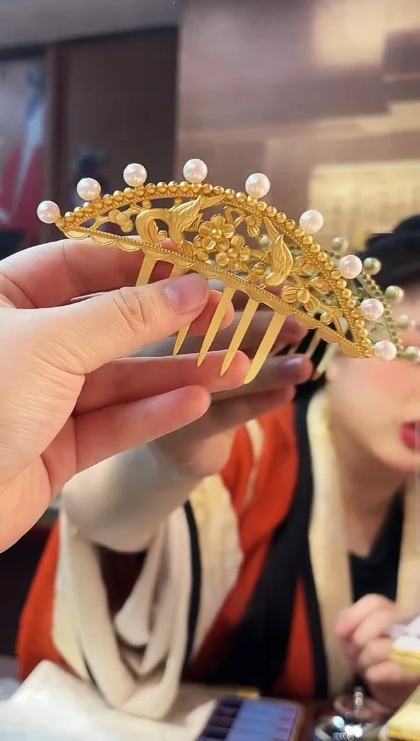 无925银喜上眉梢发梳/件