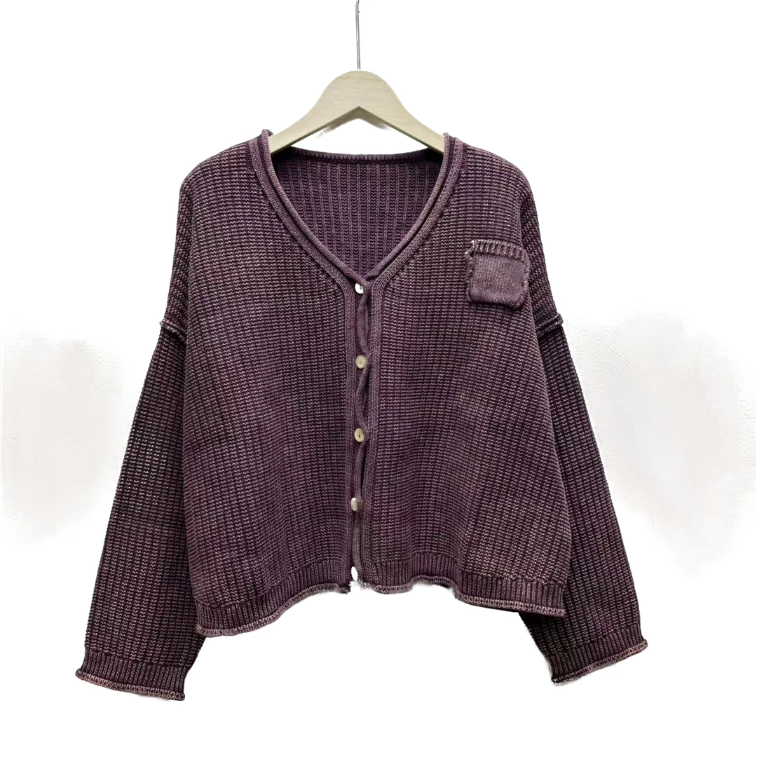 依佳#8511新款时尚百搭复古宽松气质毛衣   (衣长50胸围130左右)