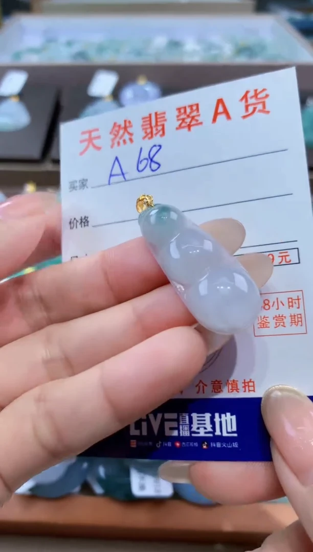 颈饰未镶嵌翡翠天然缅甸翡翠A货挂件