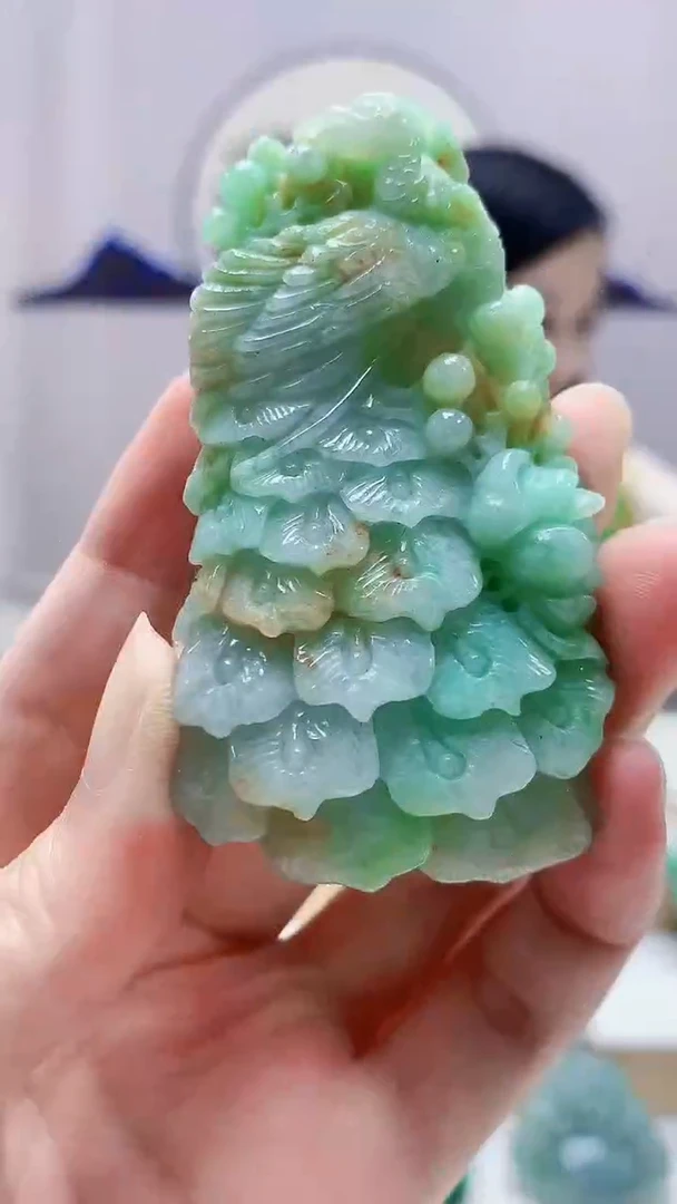 未镶嵌定制翡翠4852zm-毛货挂件凤凰61