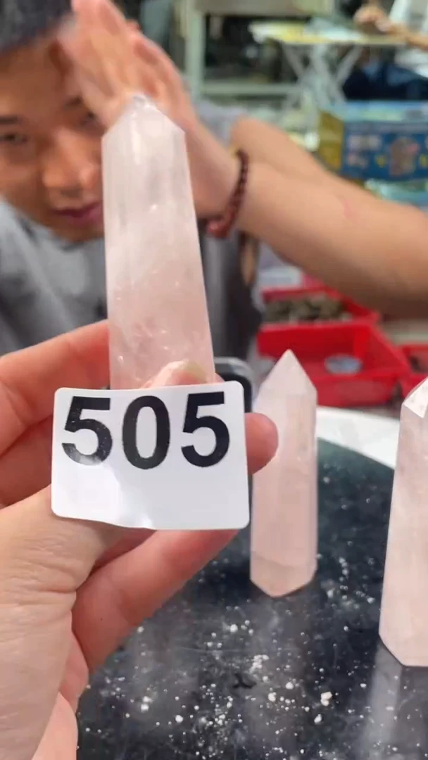 未镶嵌水晶大型摆件（非配饰）粉水晶柱子 多样性发其一 505