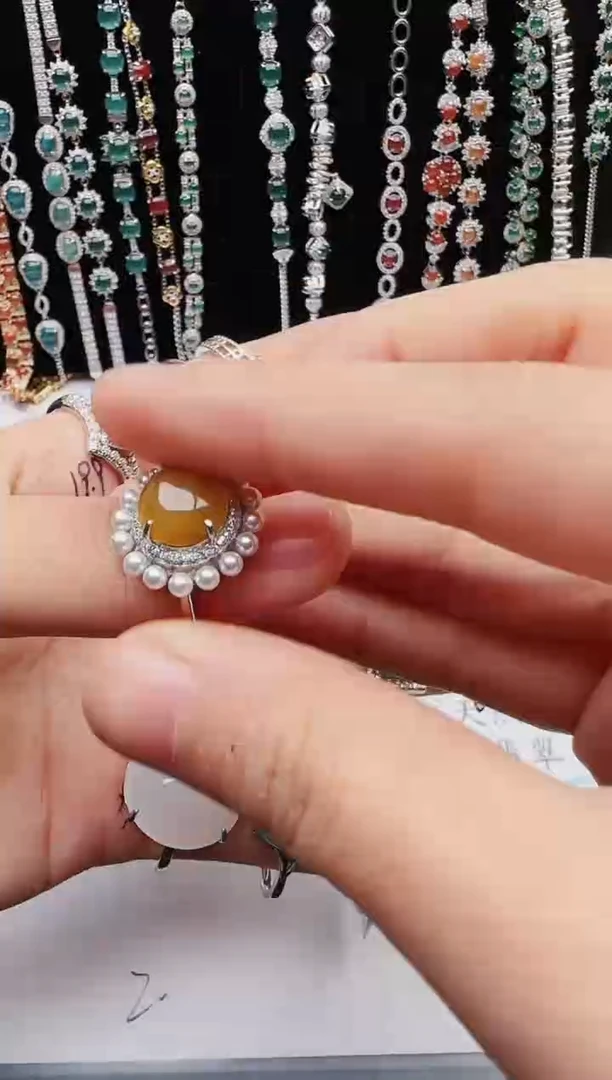 【闪购商品】翡翠戒指银S925镶嵌1111111