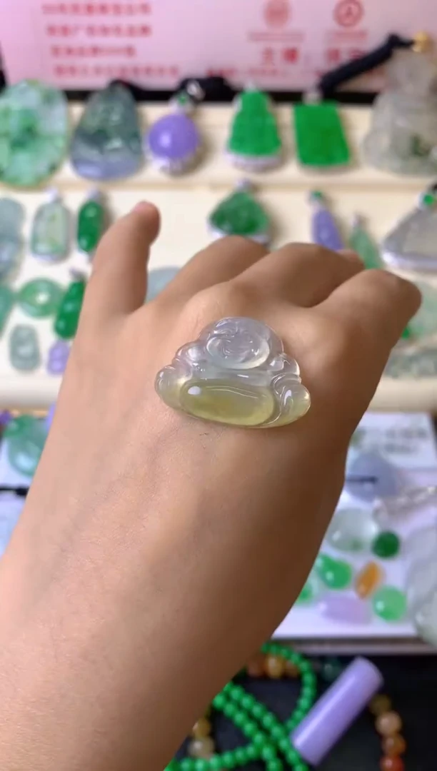 未镶嵌定制翡翠童**咪毛货抛光