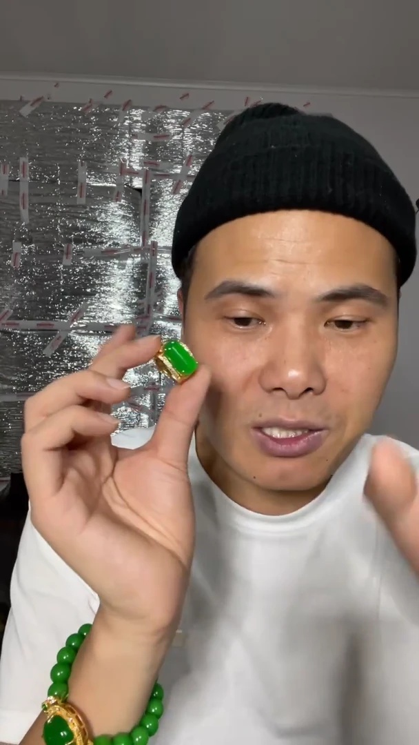 翡翠戒指未镶嵌【小伍珠宝】缅料马鞍戒