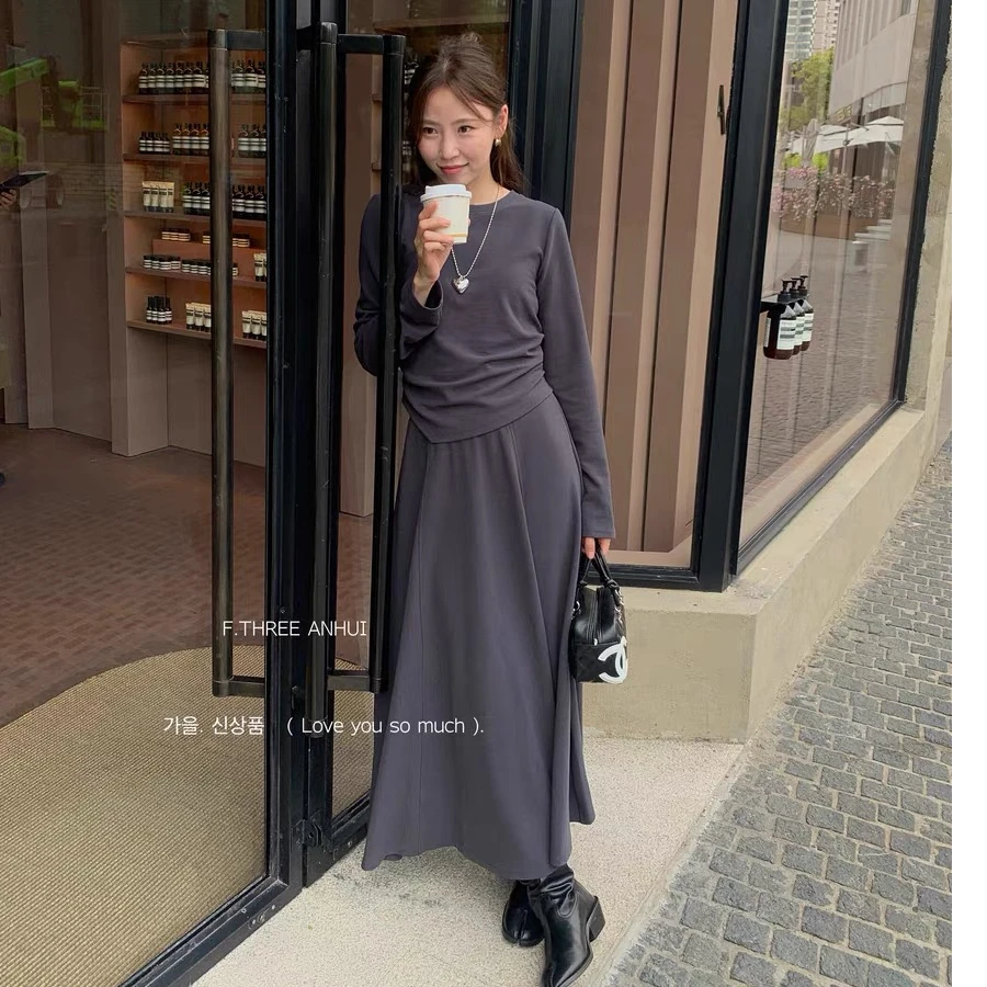 【锦衣服饰】蝶906慵懒风收腰显瘦套裙