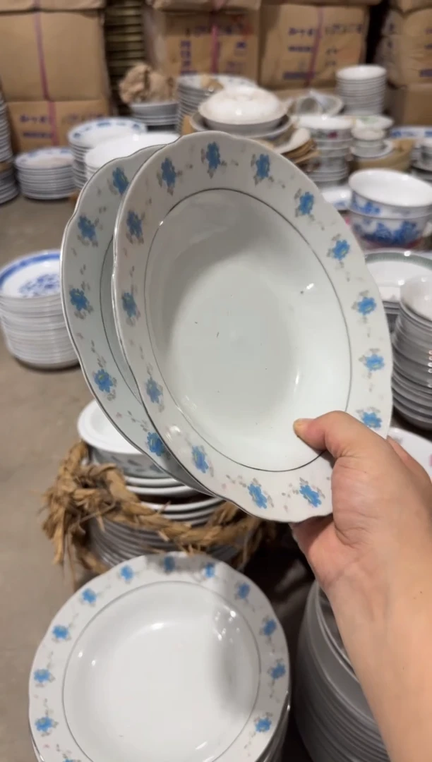 摆件诺*小兰花深盘23厘米有瑕请慎拍