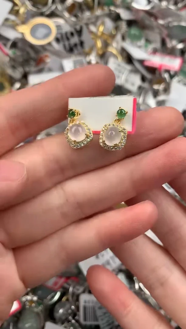 银S925镶嵌戒指翡翠222          9