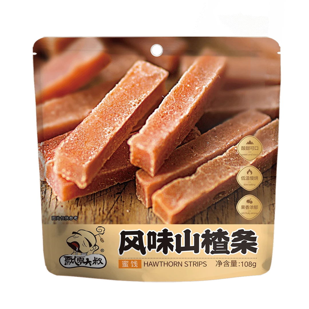 【热卖】飘零大叔山楂条山楂零食原味108g*5袋解馋零食休闲开胃
