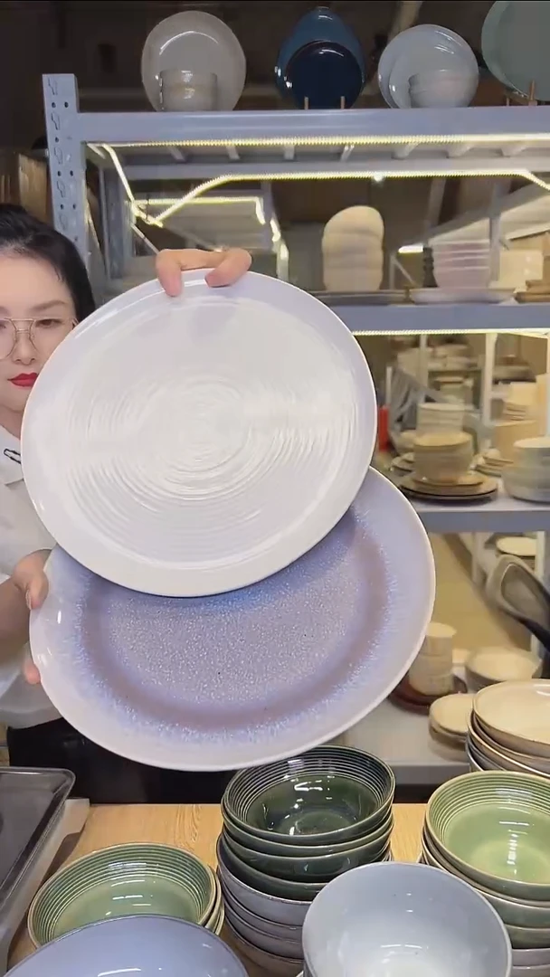 瓷182外贸尾货高温釉下彩陶瓷餐具默认微瑕