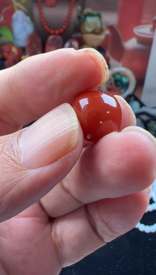 未镶嵌单珠南红玛瑙风*单珠