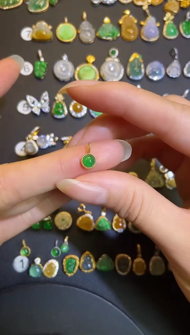 吊坠(不含链)银S925镶嵌翡翠1