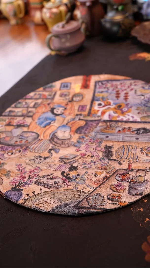 茶壶紫砂念一茶席 圆29.5cm