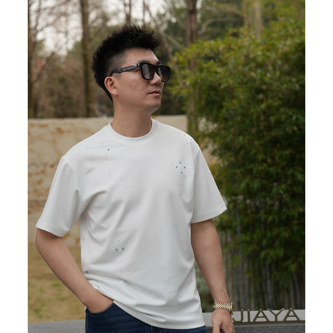 Dorc奢品-2025夏季新款休闲时尚男士微阔T恤-LU-3302