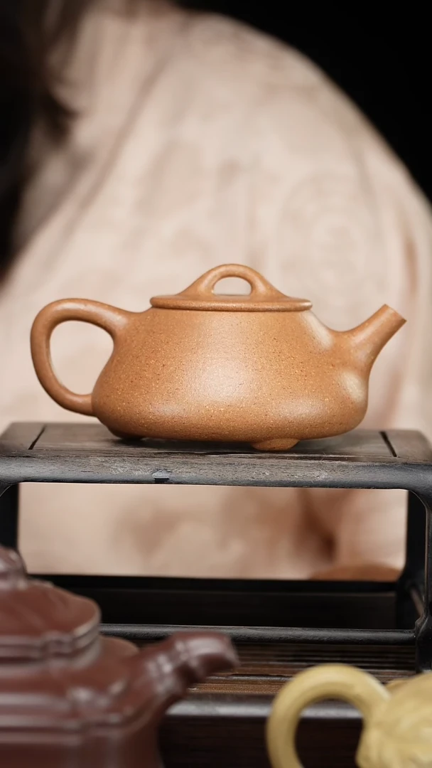 茶壶紫砂平盖石瓢