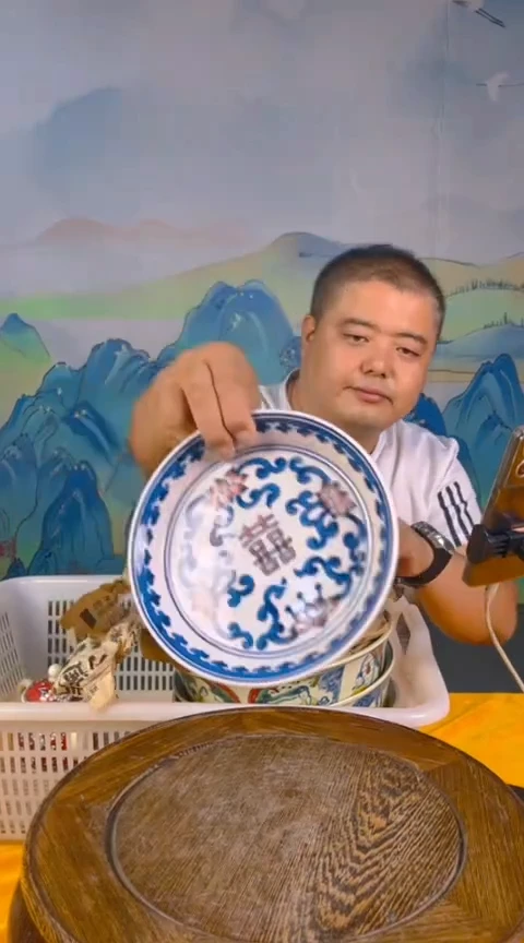 摆件景德镇陶瓷青花摆件110