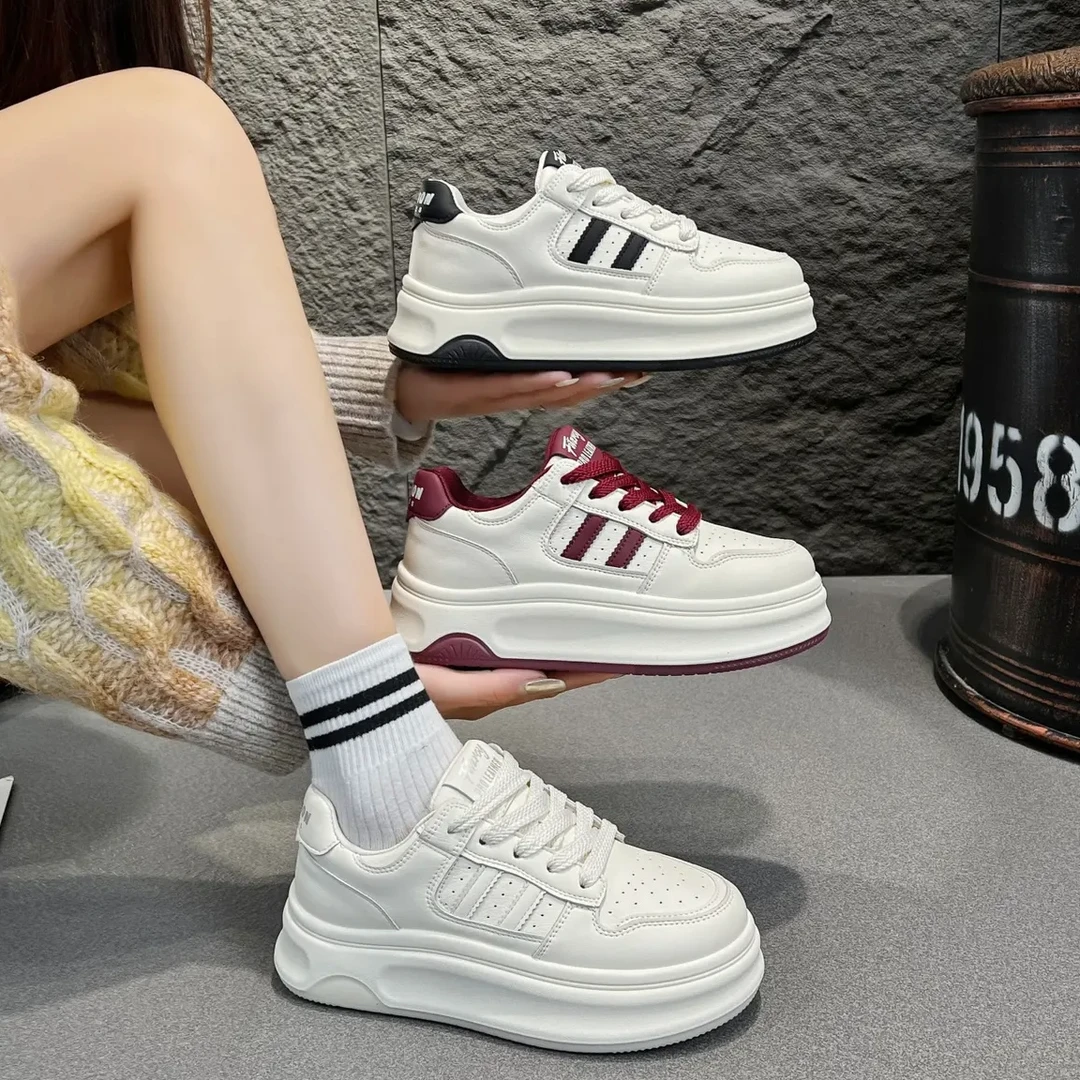 Y-8增高小白鞋女2025春季新款松糕休闲板鞋女