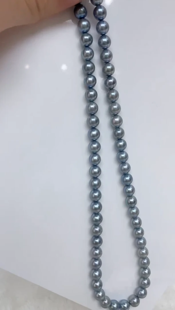 海水珍珠银S925镶嵌颈饰