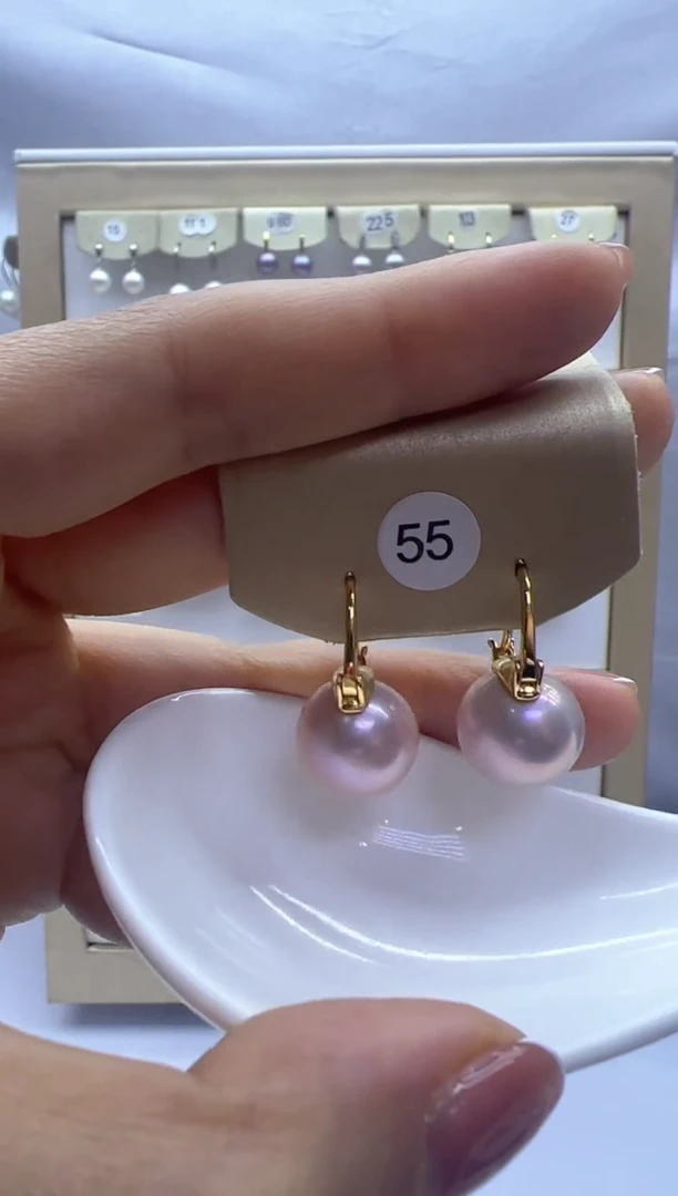 【闪购商品】淡水珍珠耳饰银S925镶嵌55
