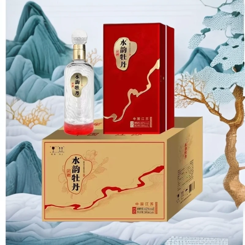 【红韵】中国江苏水韵牡丹酒 42度500ml国韵好酒，整箱入手更实惠白酒