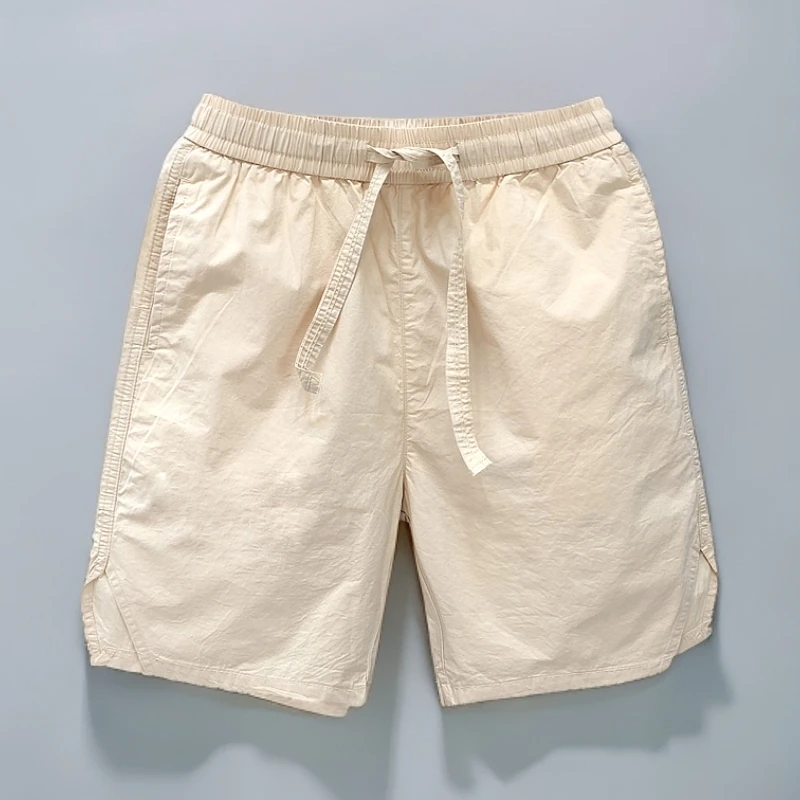 泰维肯戈夏季时尚简约纯色速干短裤男士休闲五分裤宽松男中裤百搭