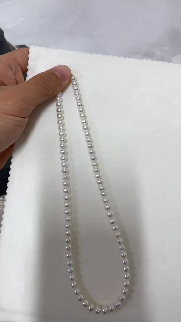 【闪购商品】淡水珍珠颈饰银S925镶嵌5.5-6.5