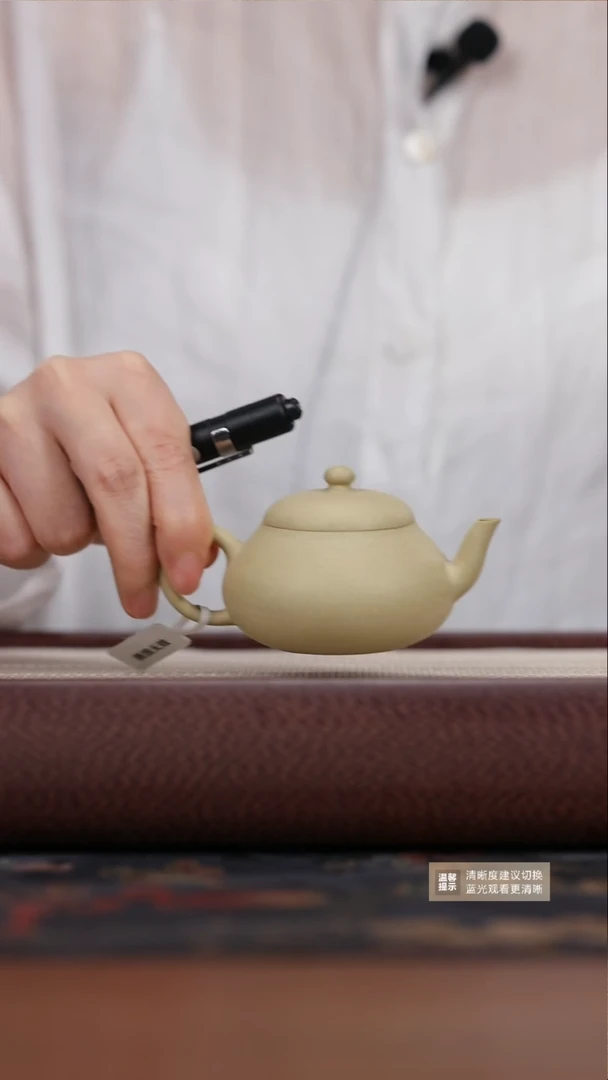 茶壶紫砂紫砂茶壶 白玉段  矮梨