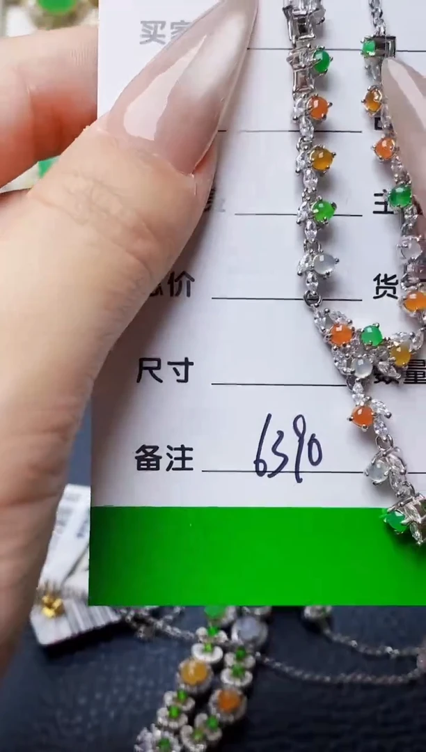 银S925镶嵌戒指翡翠6390