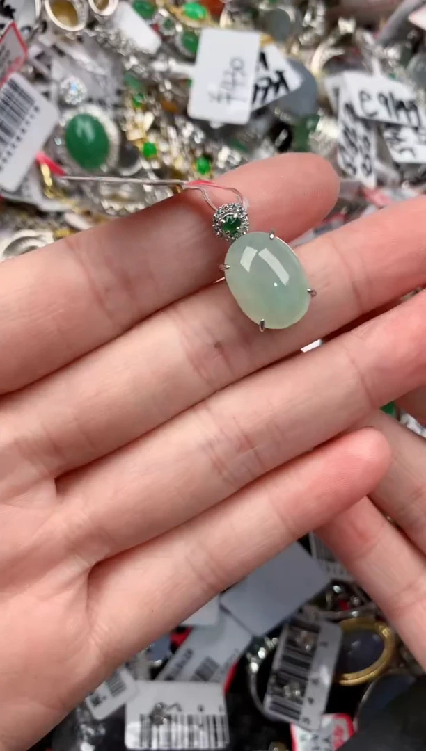 银S925镶嵌戒指翡翠888          6