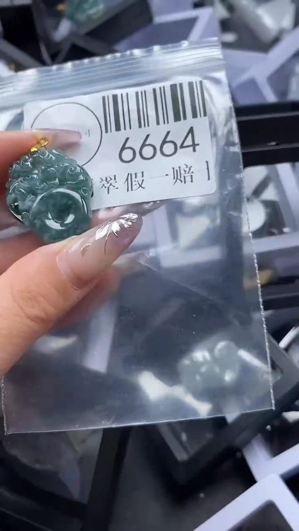 吊坠(不含链)未镶嵌翡翠6664