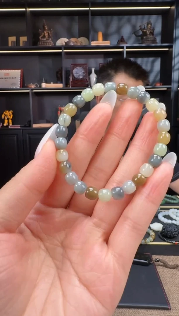 和田玉未镶嵌颈饰7mm楼兰手串 多样性发