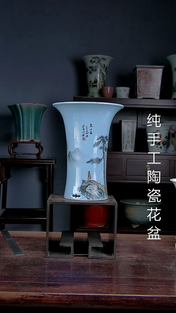 景德镇陶瓷手工花盆