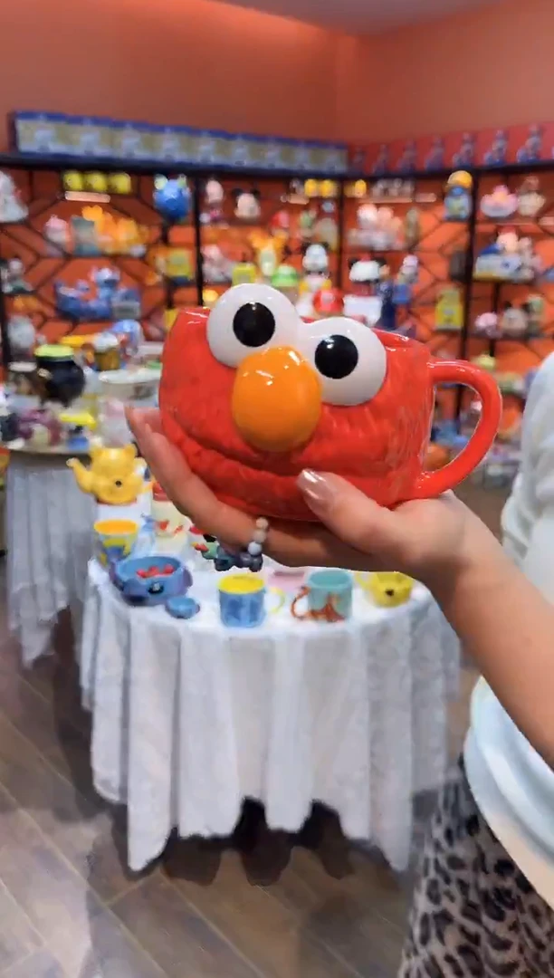 瓷片@@芝麻街红色艾莫陶瓷杯