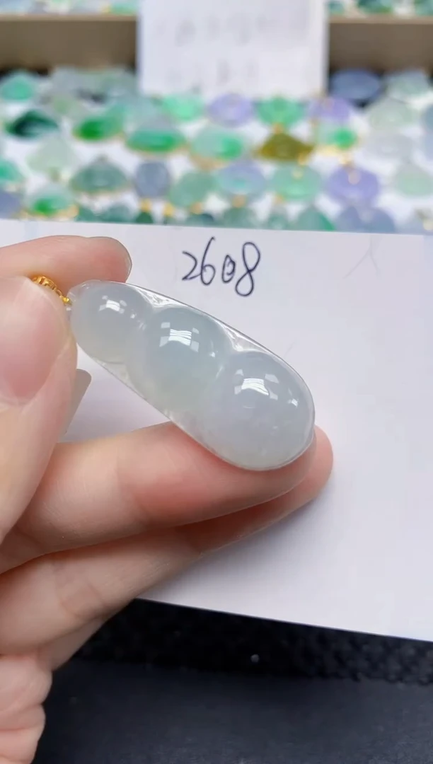 翡翠18K金镶嵌颈饰天然缅甸翡翠A货翡翠百元以上9元证书费自理