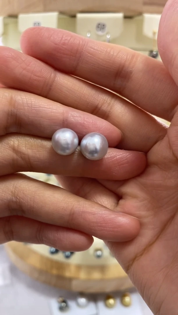 【闪购商品】海水珍珠耳饰银S925镶嵌澳白