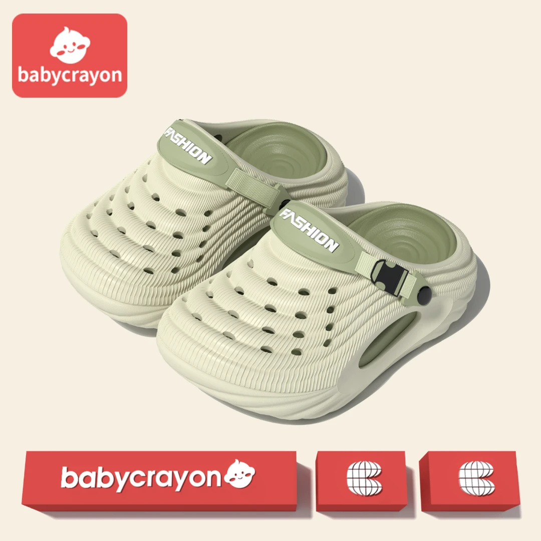 babycrayon儿童洞洞鞋男童夏季潮款防滑户外爆款中大童凉鞋男孩