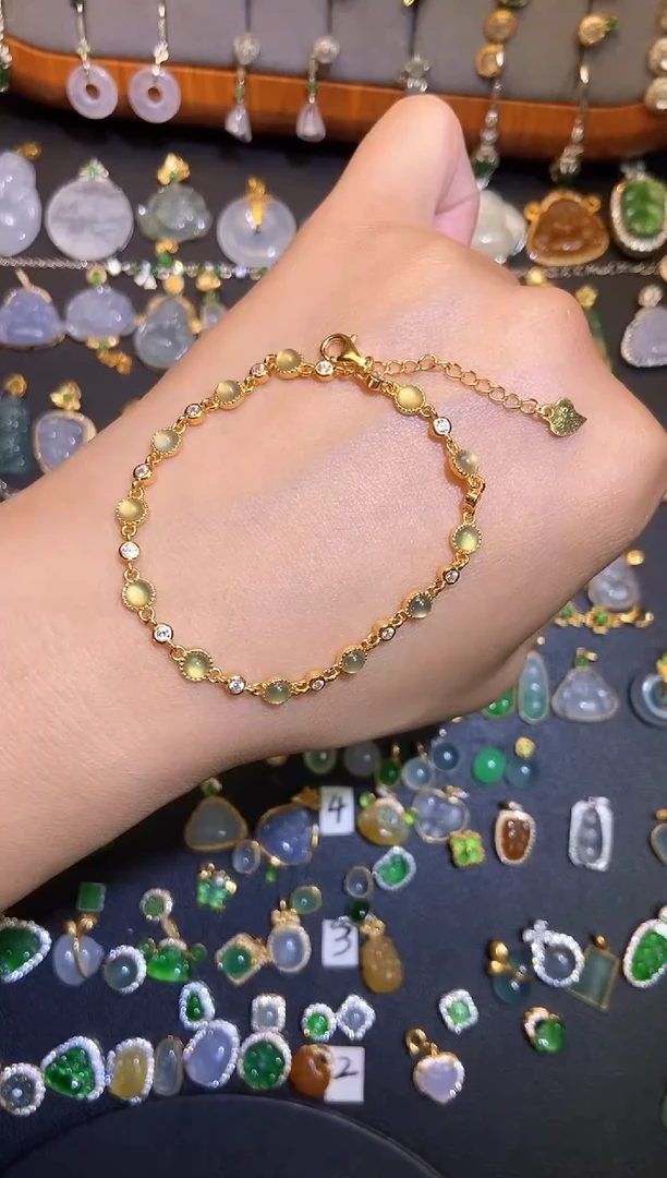 翡翠银S925镶嵌吊坠(不含链)天然A货翡翠