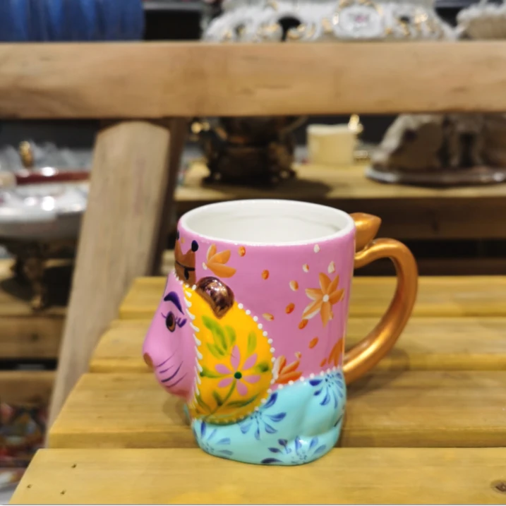 【外贸手绘】漂漂亮亮 可爱小狮子杯300ml