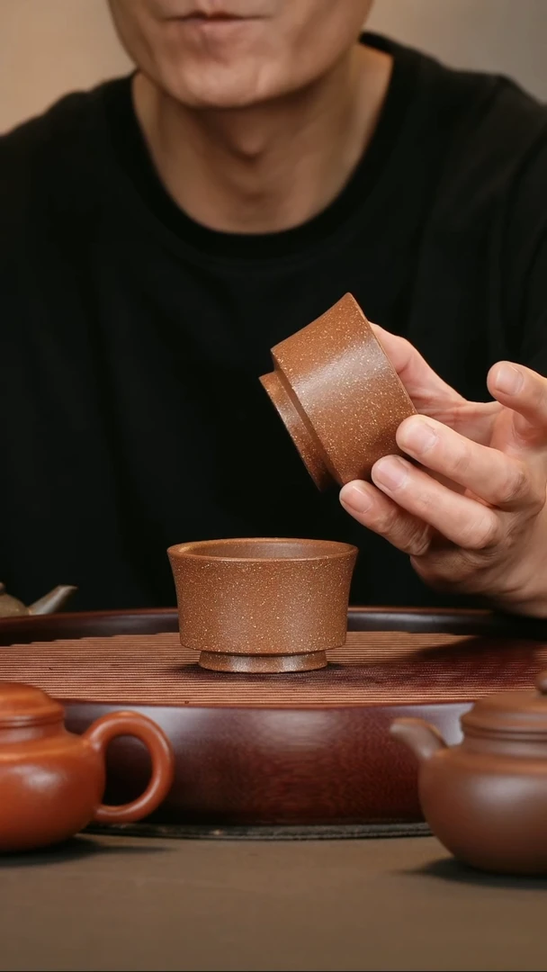 茶杯紫砂段泥主人杯一对