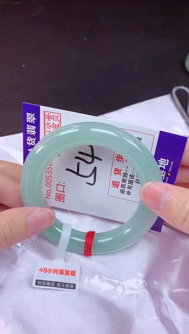 未镶嵌手镯翡翠54（48小时鉴赏期 ）