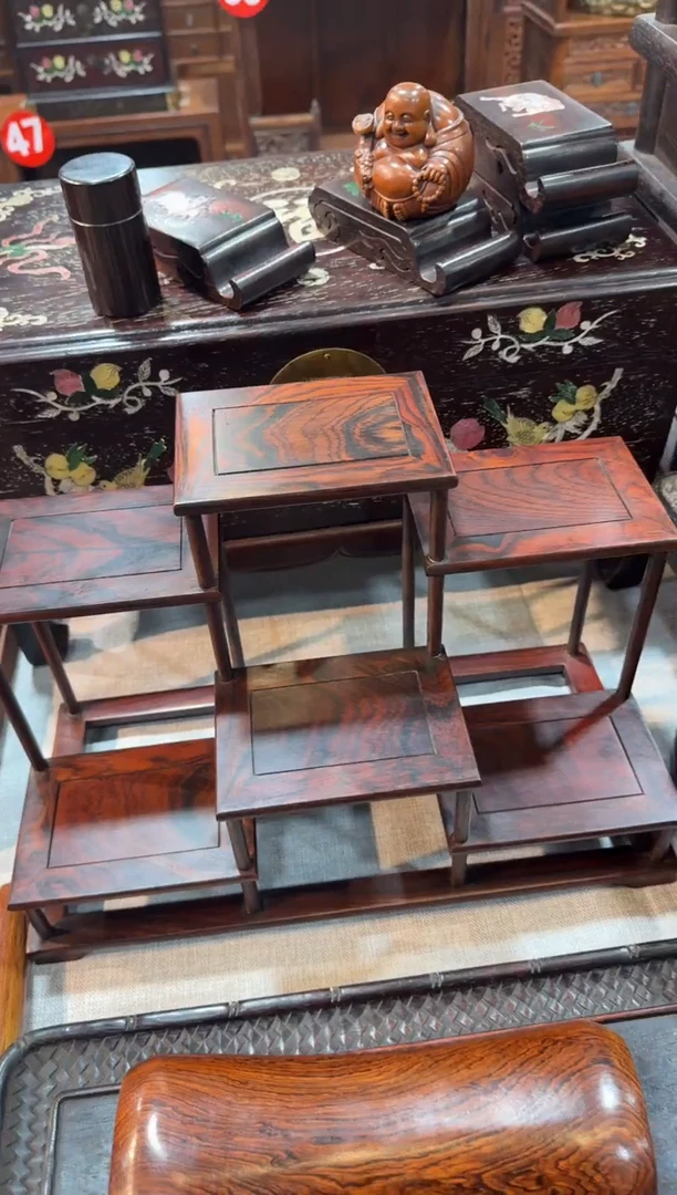 木大红酸枝 小博古架